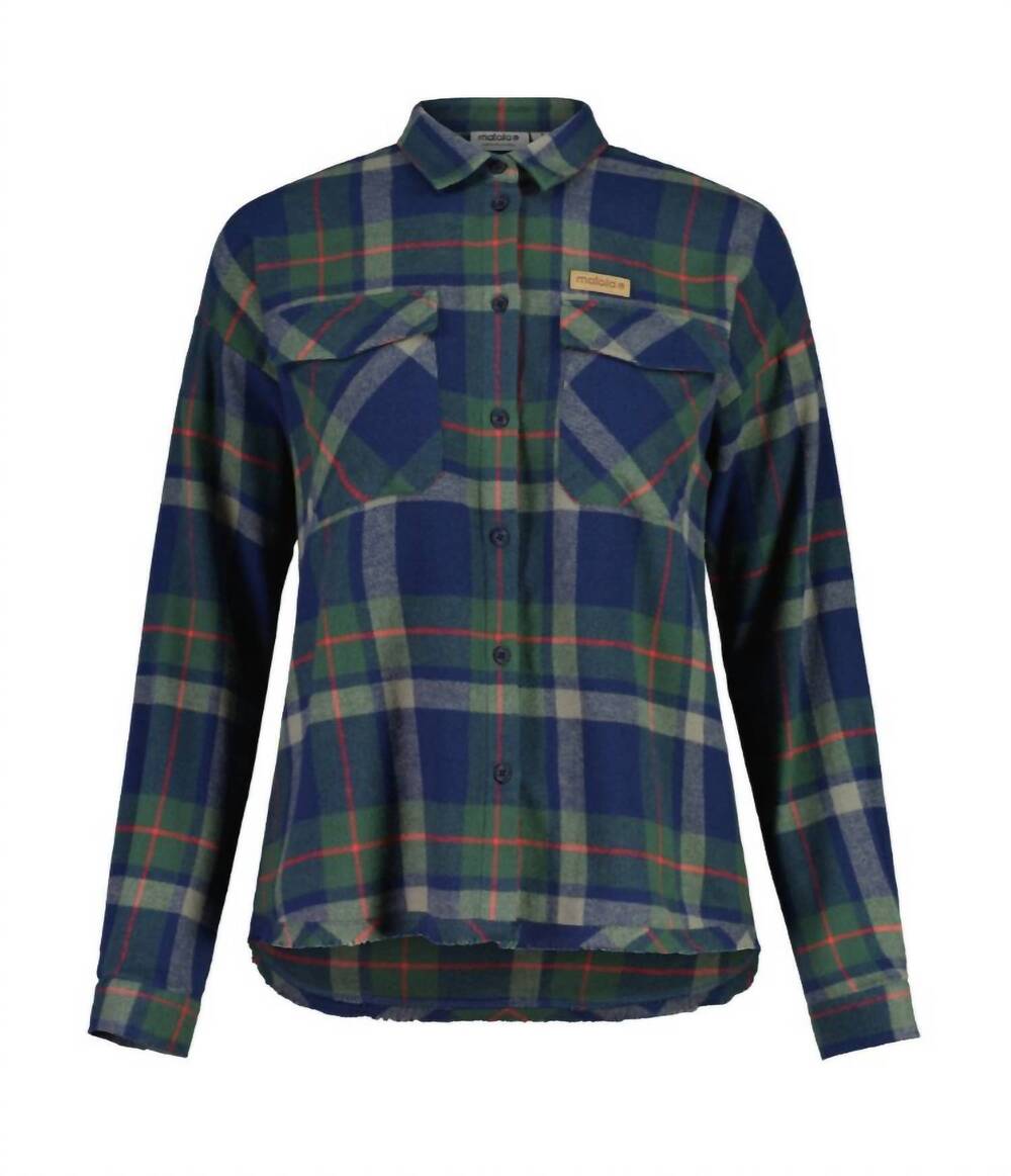 NEW MALOJA women's malo flannel shirt in night sky multi